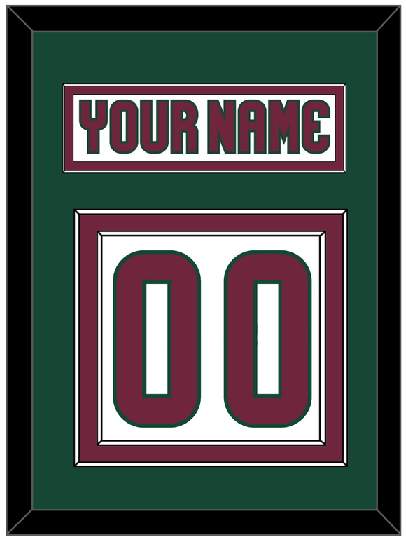 Arizona Nameplate & Number (Back) - Road White - Double Mat 4