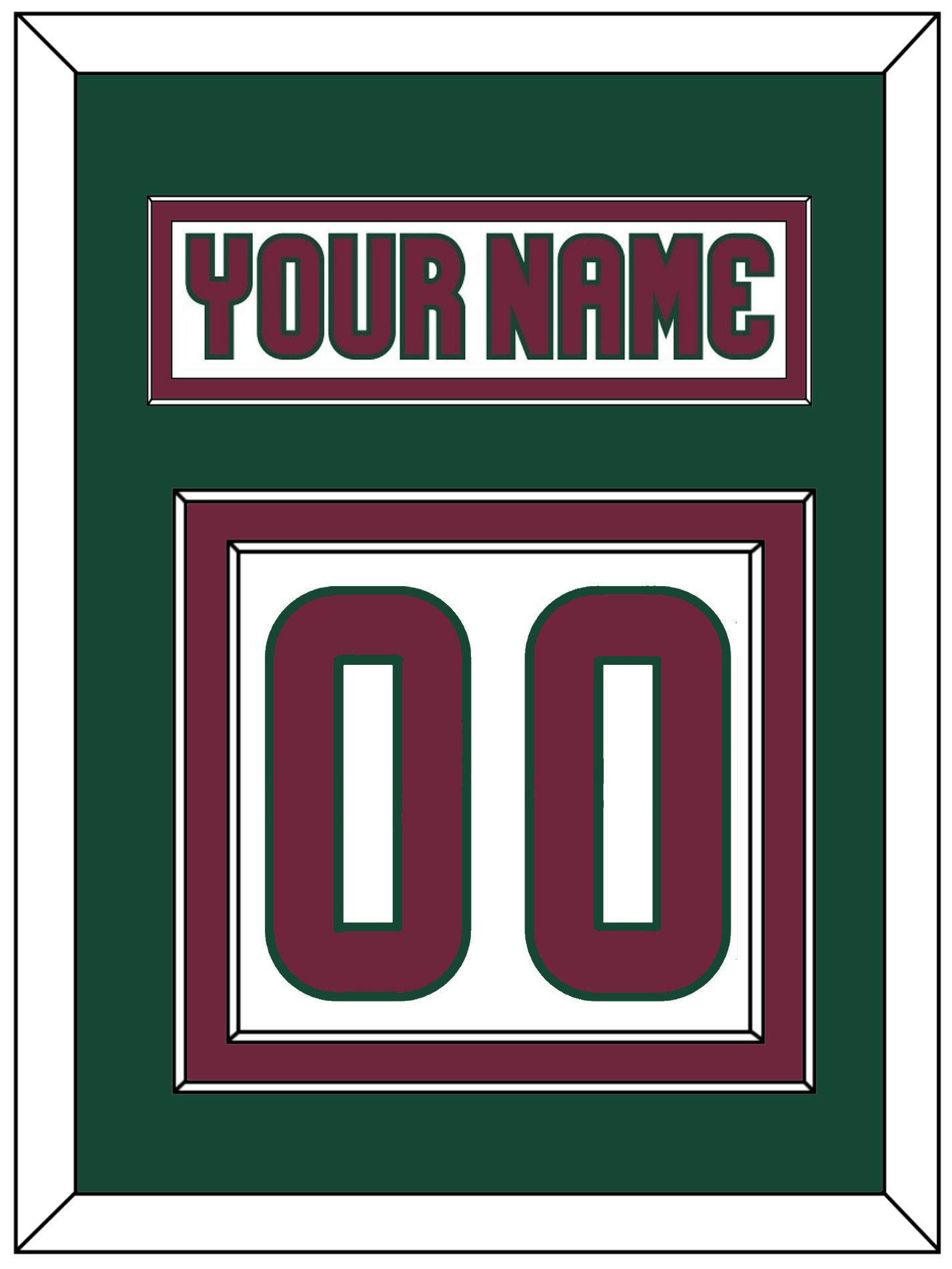 Arizona Nameplate & Number (Back) - Road White - Signature Tier 4