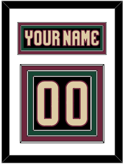 Arizona Nameplate & Number (Back) - Home Black - Premier Tier 1