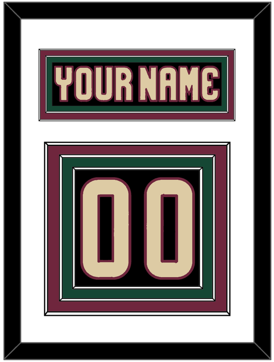 Arizona Nameplate & Number (Back) - Home Black - Premier Tier 1