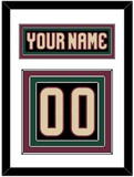 Arizona Nameplate & Number (Back) - Home Black - Triple Mat 1