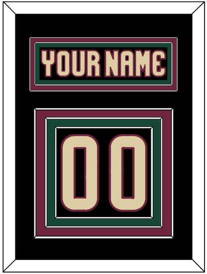 Arizona Nameplate & Number (Back) - Home Black - Premier Tier 2