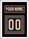 Arizona Nameplate & Number (Back) - Home Black - Triple Mat 2