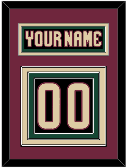 Arizona Nameplate & Number (Back) - Home Black - Premier Tier 3