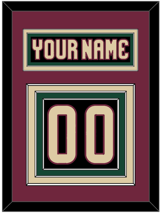 Arizona Nameplate & Number (Back) - Home Black - Premier Tier 3