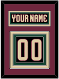 Arizona Nameplate & Number (Back) - Home Black - Triple Mat 3