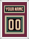 Arizona Nameplate & Number (Back) - Home Black - Triple Mat 3