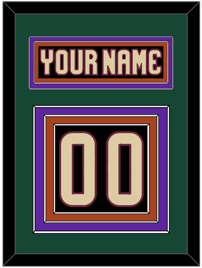 Arizona Nameplate & Number (Back) - Home Black - Premier Tier 4