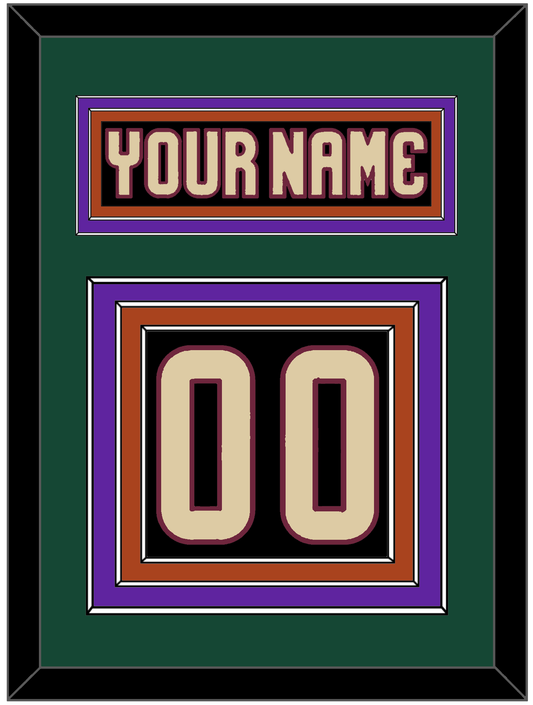 Arizona Nameplate & Number (Back) - Home Black - Premier Tier 4
