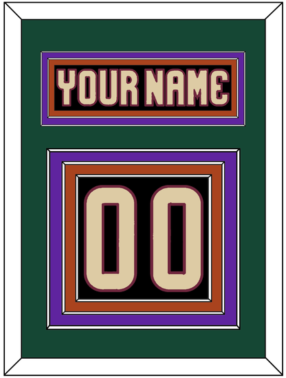Arizona Nameplate & Number (Back) - Home Black - Premier Tier 4