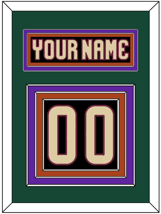 Arizona Nameplate & Number (Back) - Home Black - Premier Tier 4