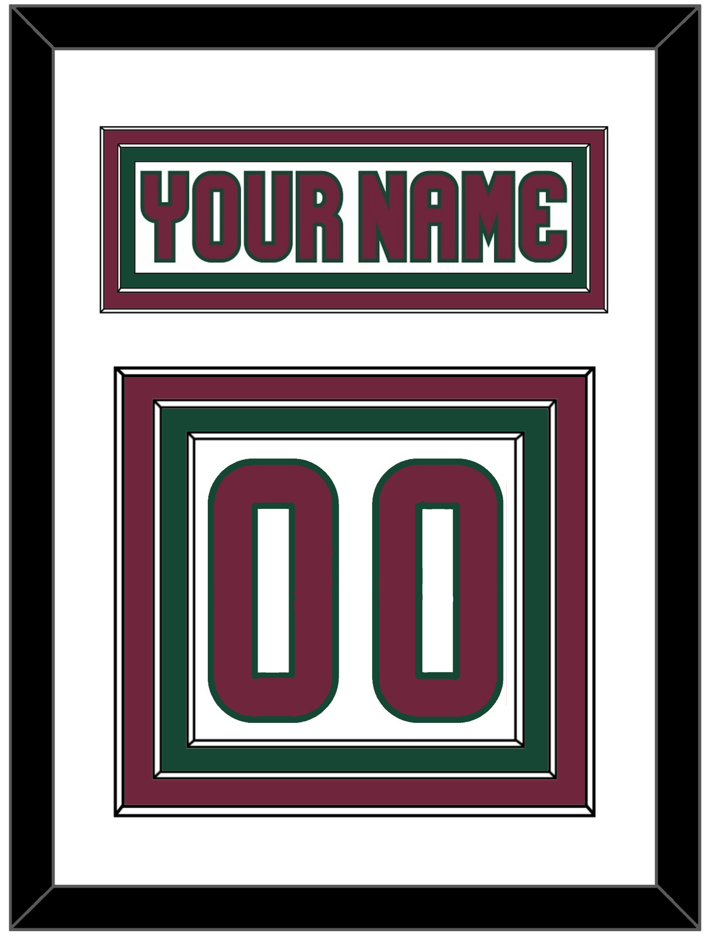 Arizona Nameplate & Number (Back) - Road White - Premier Tier 1