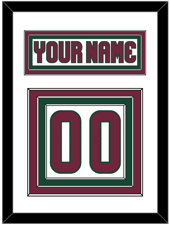 Arizona Nameplate & Number (Back) - Road White - Triple Mat 1