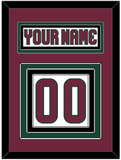 Arizona Nameplate & Number (Back) - Road White - Triple Mat 2