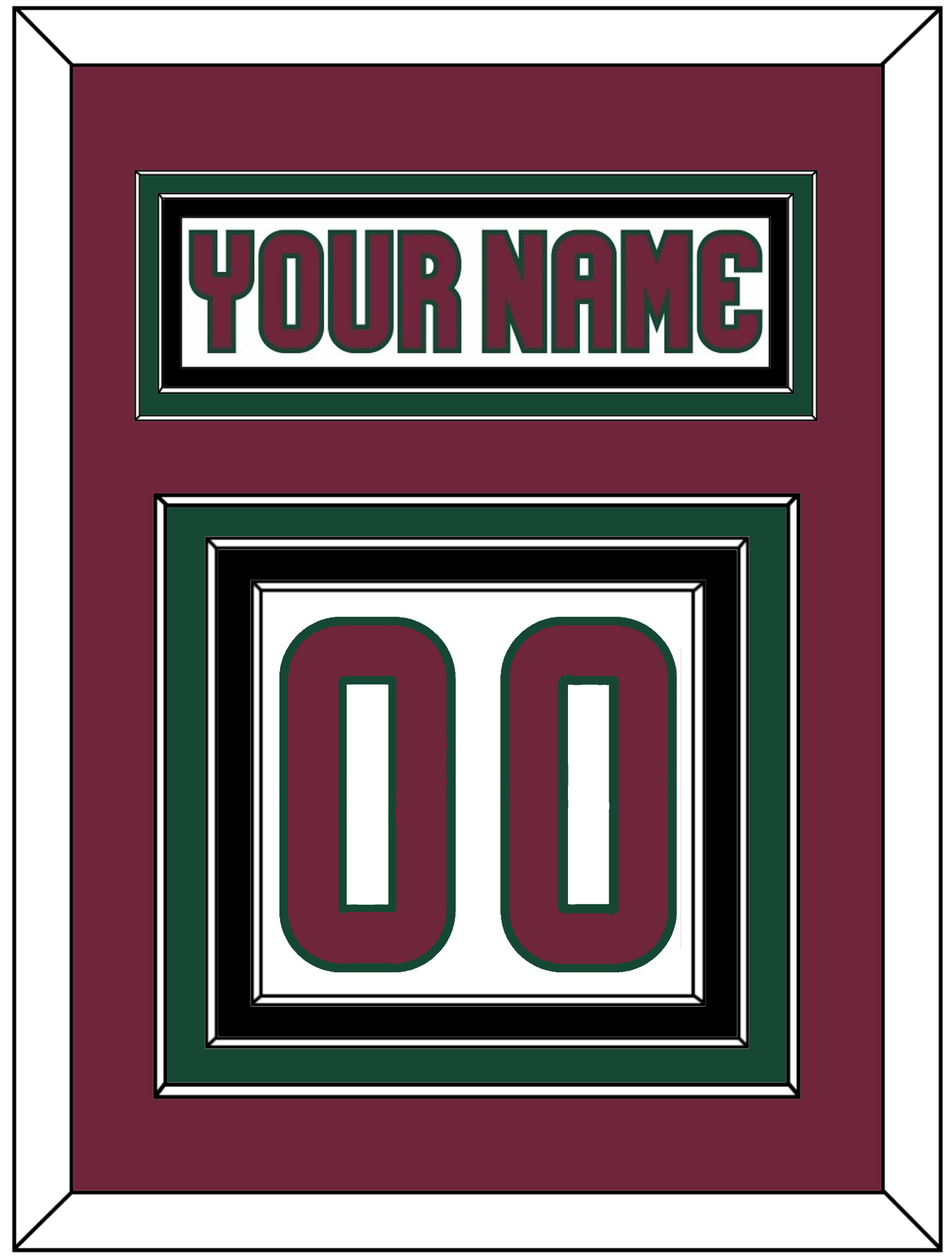 Arizona Nameplate & Number (Back) - Road White - Premier Tier 2