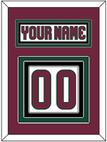 Arizona Nameplate & Number (Back) - Road White - Triple Mat 2