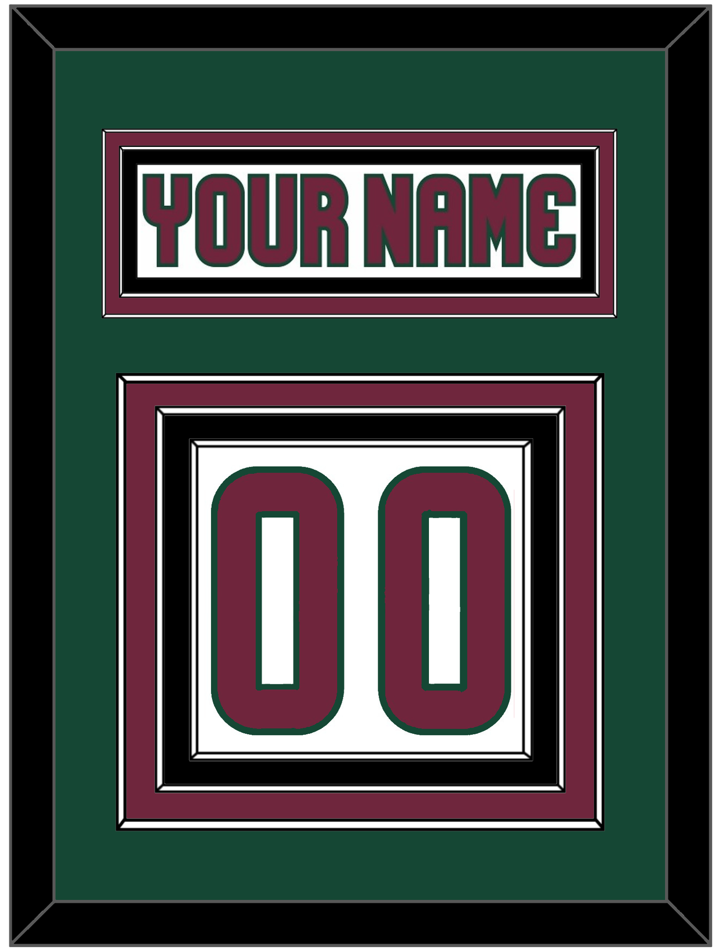 Arizona Nameplate & Number (Back) - Road White - Premier Tier 3