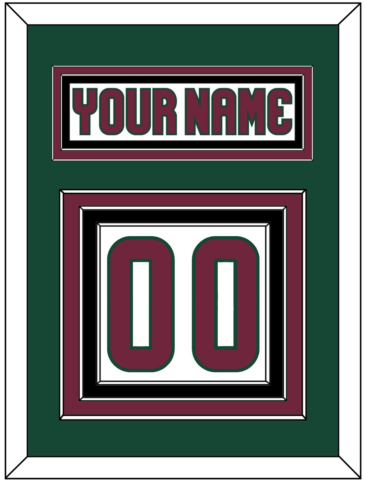 Arizona Nameplate & Number (Back) - Road White - Premier Tier 3
