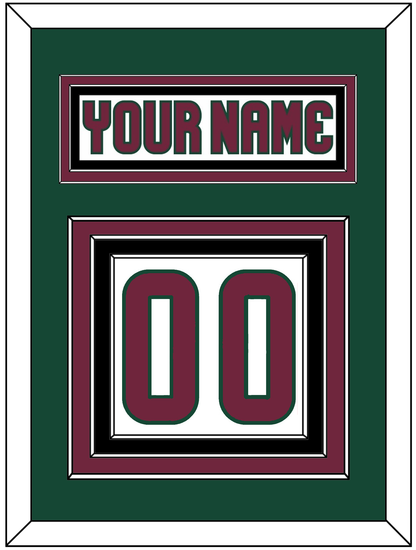Arizona Nameplate & Number (Back) - Road White - Premier Tier 3