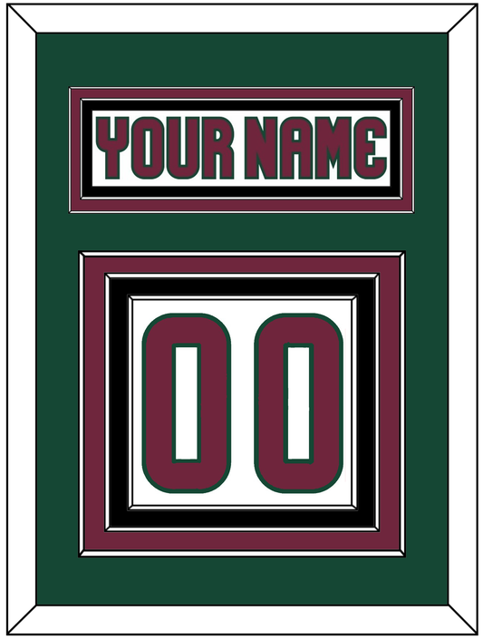 Arizona Nameplate & Number (Back) - Road White - Premier Tier 3