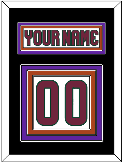 Arizona Nameplate & Number (Back) - Road White - Premier Tier 4