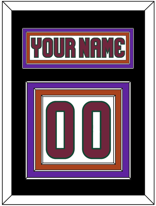 Arizona Nameplate & Number (Back) - Road White - Premier Tier 4