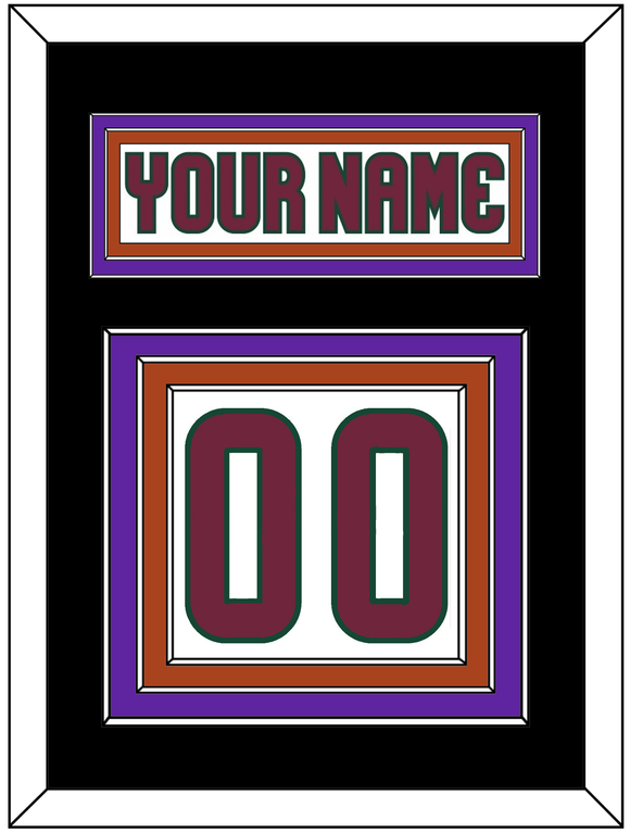 Arizona Nameplate & Number (Back) - Road White - Triple Mat 4