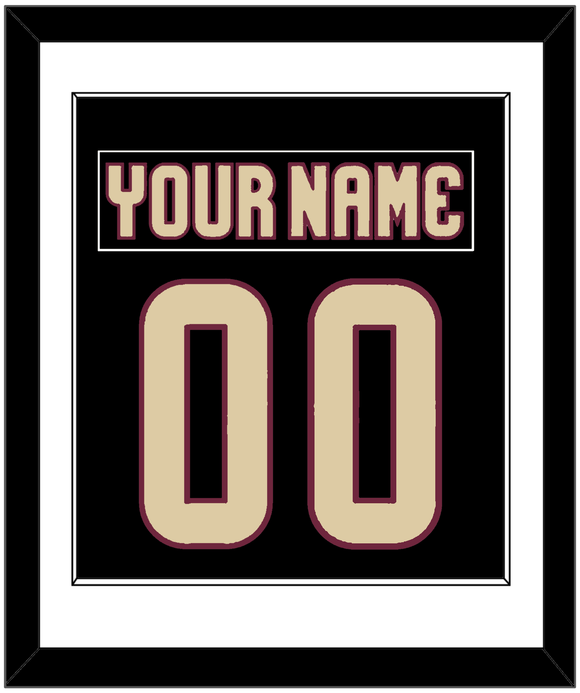 Arizona Nameplate & Number (Back) Combined - Home Black - Single Mat 1