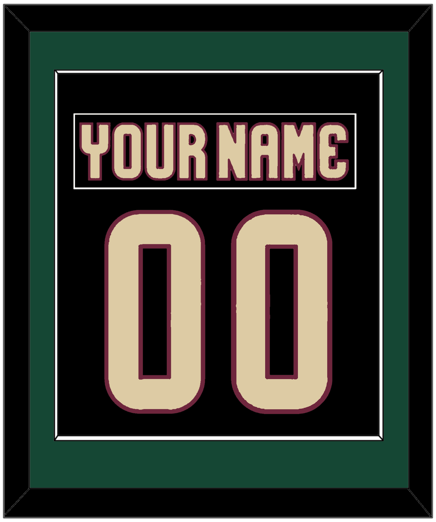 Arizona Nameplate & Number (Back) Combined - Home Black - Essential Tier 2