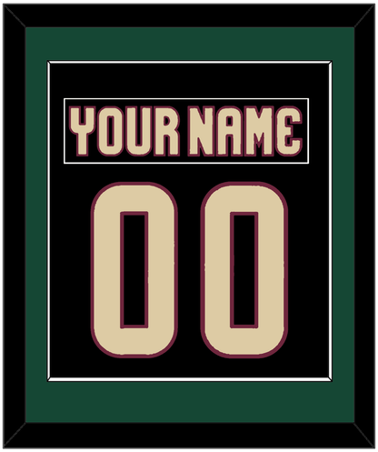 Arizona Nameplate & Number (Back) Combined - Home Black - Essential Tier 2