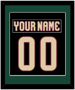 Arizona Nameplate & Number (Back) Combined - Home Black - Single Mat 2