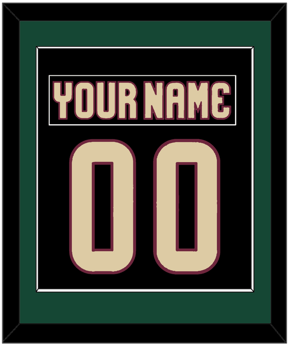 Arizona Nameplate & Number (Back) Combined - Home Black - Single Mat 2