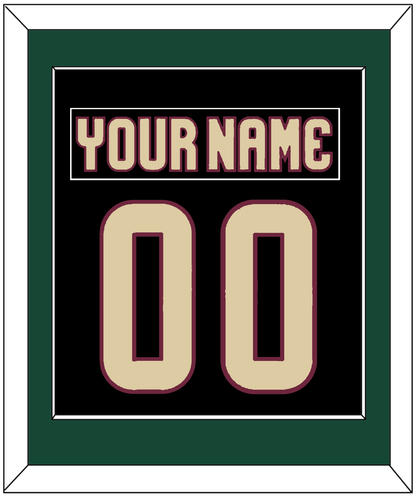 Arizona Nameplate & Number (Back) Combined - Home Black - Essential Tier 2