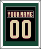 Arizona Nameplate & Number (Back) Combined - Home Black - Single Mat 2