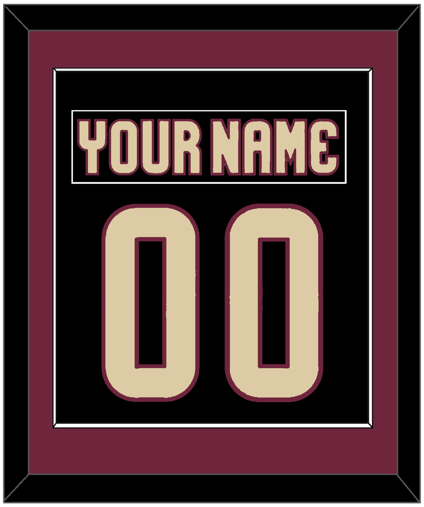 Arizona Nameplate & Number (Back) Combined - Home Black - Essential Tier 3