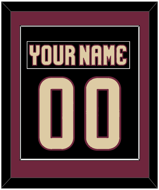 Arizona Nameplate & Number (Back) Combined - Home Black - Essential Tier 3