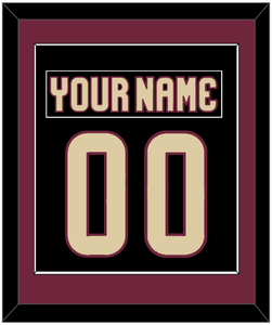 Arizona Nameplate & Number (Back) Combined - Home Black - Single Mat 3