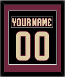 Arizona Nameplate & Number (Back) Combined - Home Black - Single Mat 3