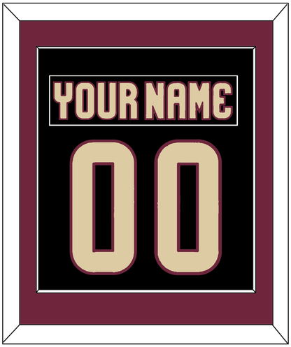 Arizona Nameplate & Number (Back) Combined - Home Black - Essential Tier 3