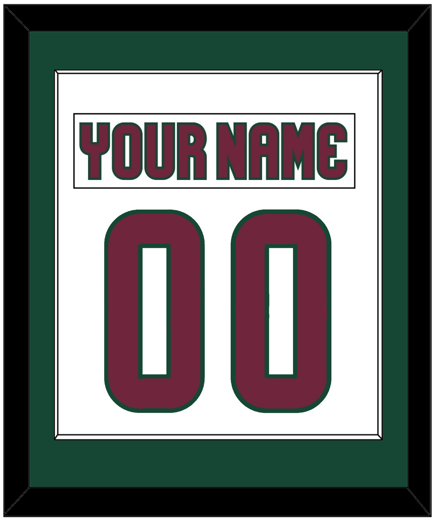 Arizona Nameplate & Number (Back) Combined - Road White - Essential Tier 1