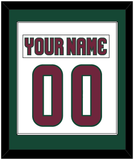 Arizona Nameplate & Number (Back) Combined - Road White - Single Mat 1