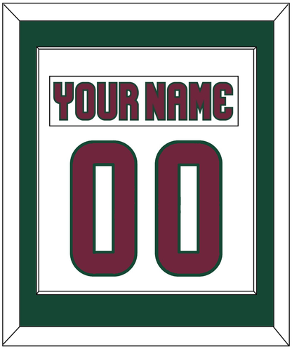 Arizona Nameplate & Number (Back) Combined - Road White - Essential Tier 1