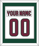 Arizona Nameplate & Number (Back) Combined - Road White - Single Mat 1