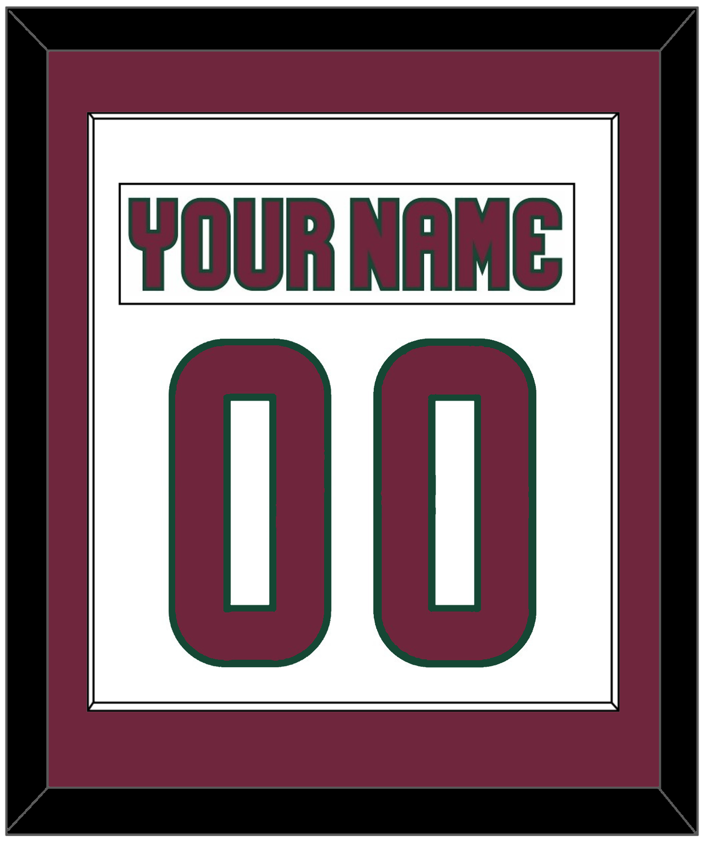 Arizona Nameplate & Number (Back) Combined - Road White - Essential Tier 2