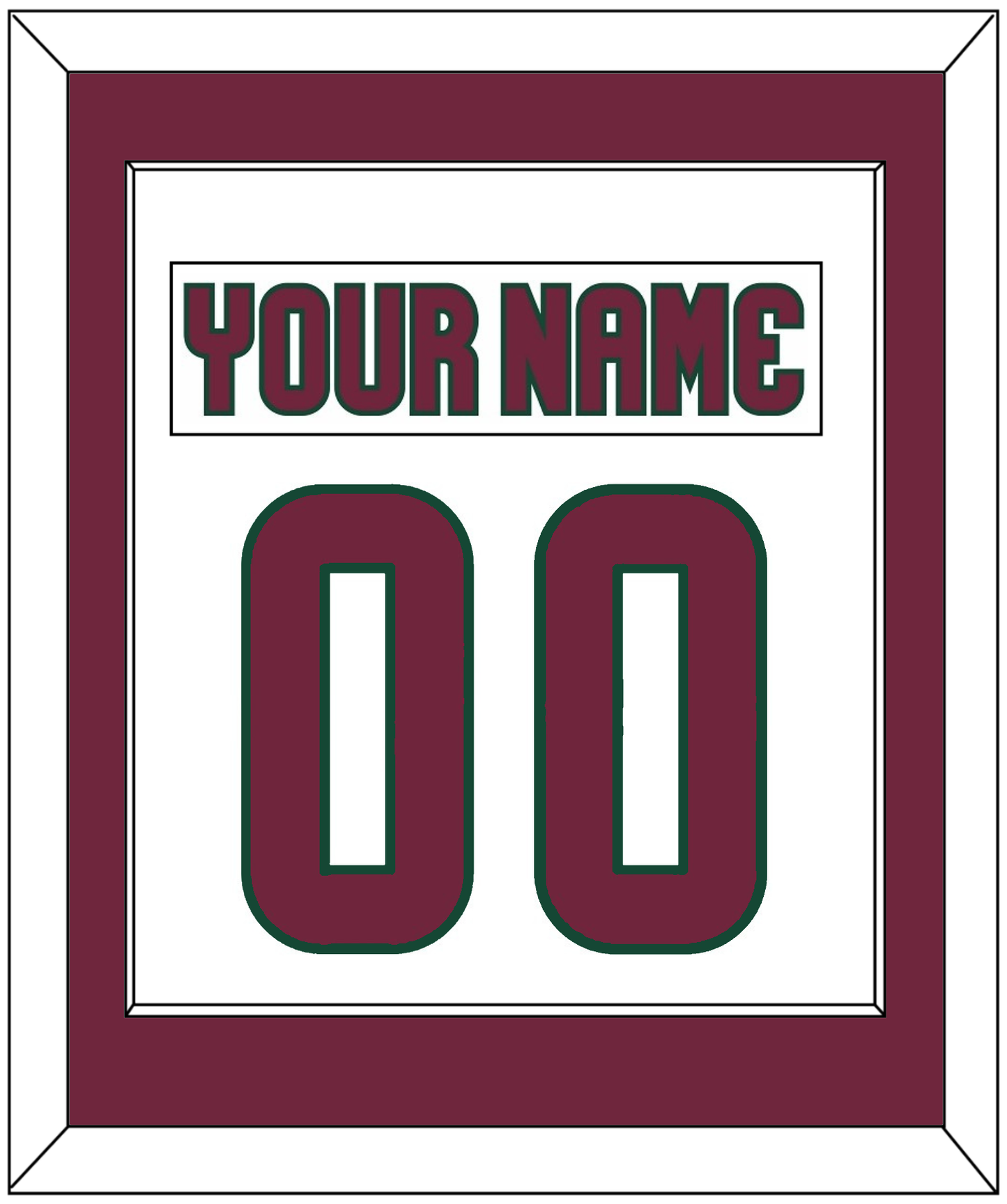 Arizona Nameplate & Number (Back) Combined - Road White - Essential Tier 2