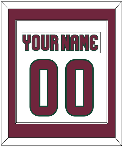 Arizona Nameplate & Number (Back) Combined - Road White - Essential Tier 2