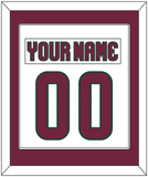 Arizona Nameplate & Number (Back) Combined - Road White - Single Mat 2