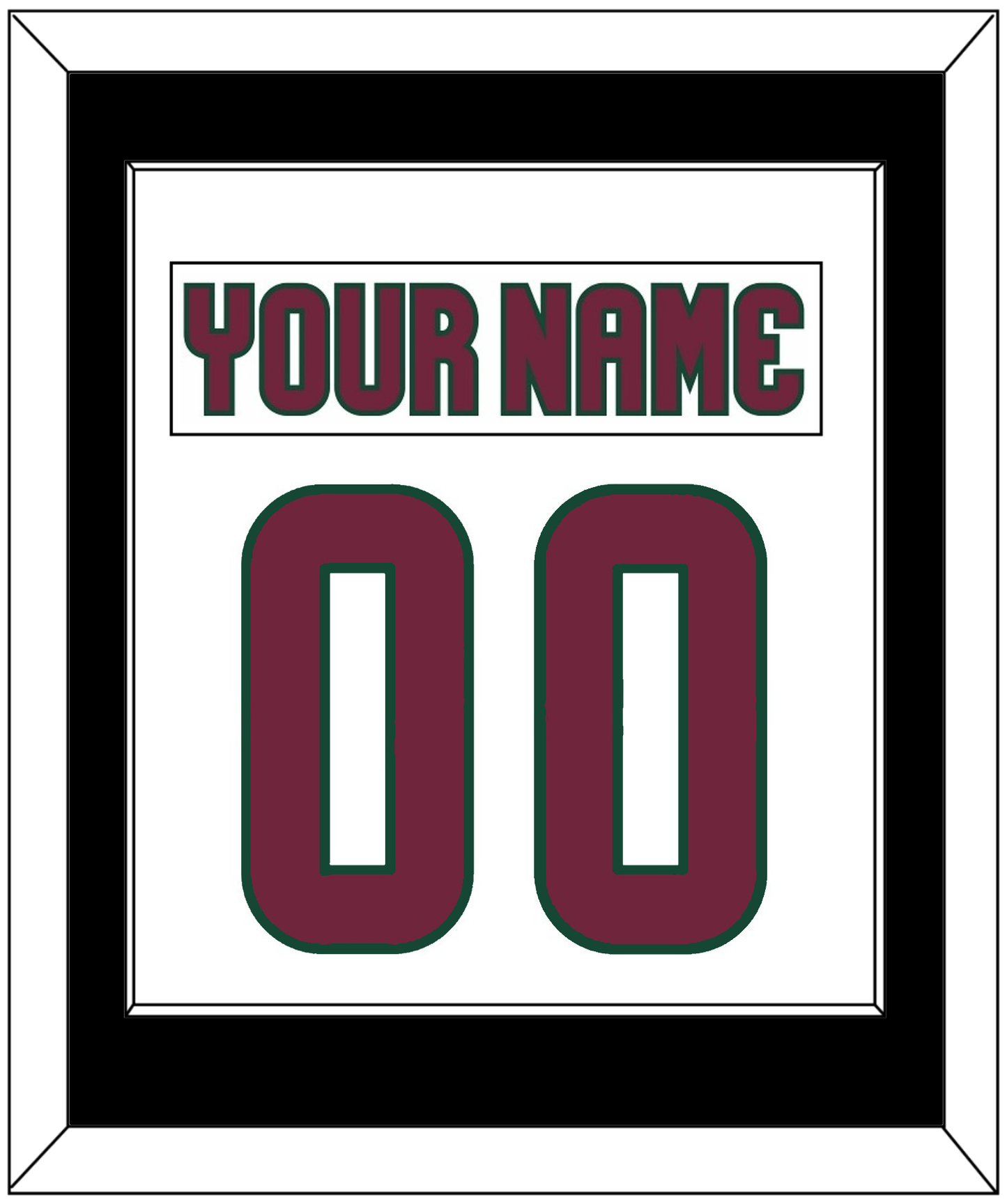 Arizona Nameplate & Number (Back) Combined - Road White - Essential Tier 3