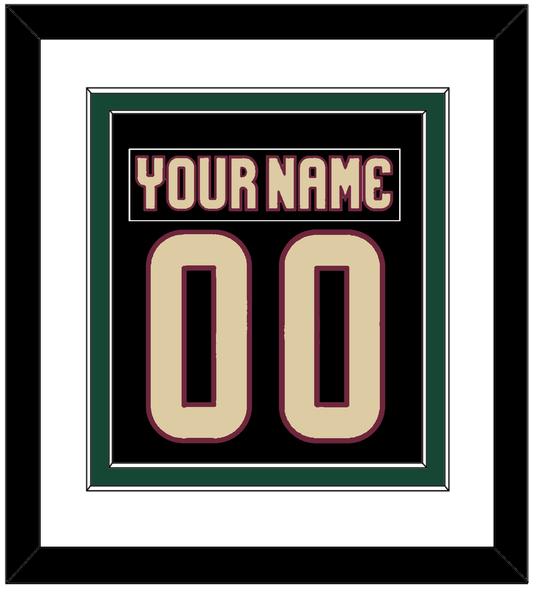 Arizona Nameplate & Number (Back) Combined - Home Black - Signature Tier 1