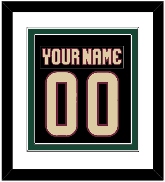 Arizona Nameplate & Number (Back) Combined - Home Black - Double Mat 1